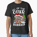 Funny Otter Reindeer Kids Merry Xmas Amimal Lover Kids Toddlers by Locklyncham