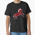 Red Plaid Pajama Horse Santa Hat Christmas Gift Women Girls by DanMoor