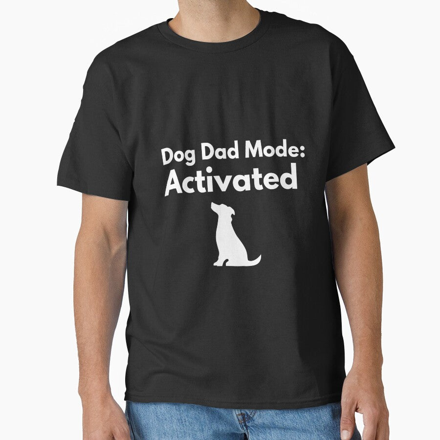 Dog Dad Mode Activated Funny Dog Lover Quote Design for Stickers Shirts and Mugs by Dimitrispoli