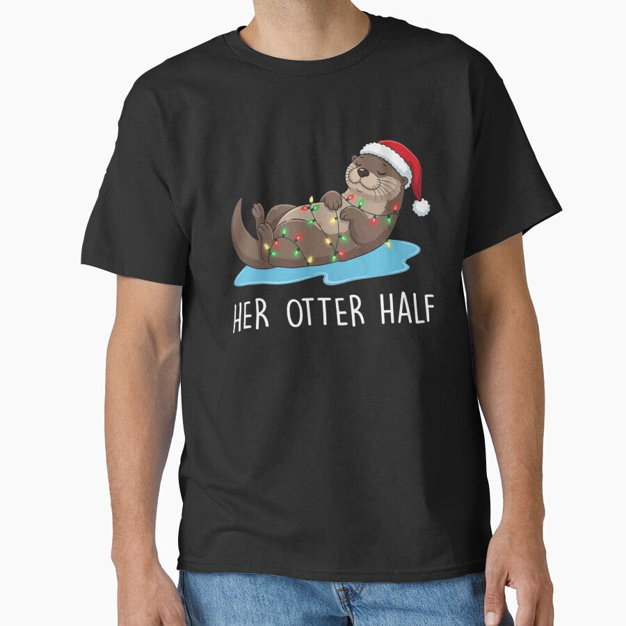Her Otter Half Funny Christmas - Cute Matching Couple Otter by haitrieuic96