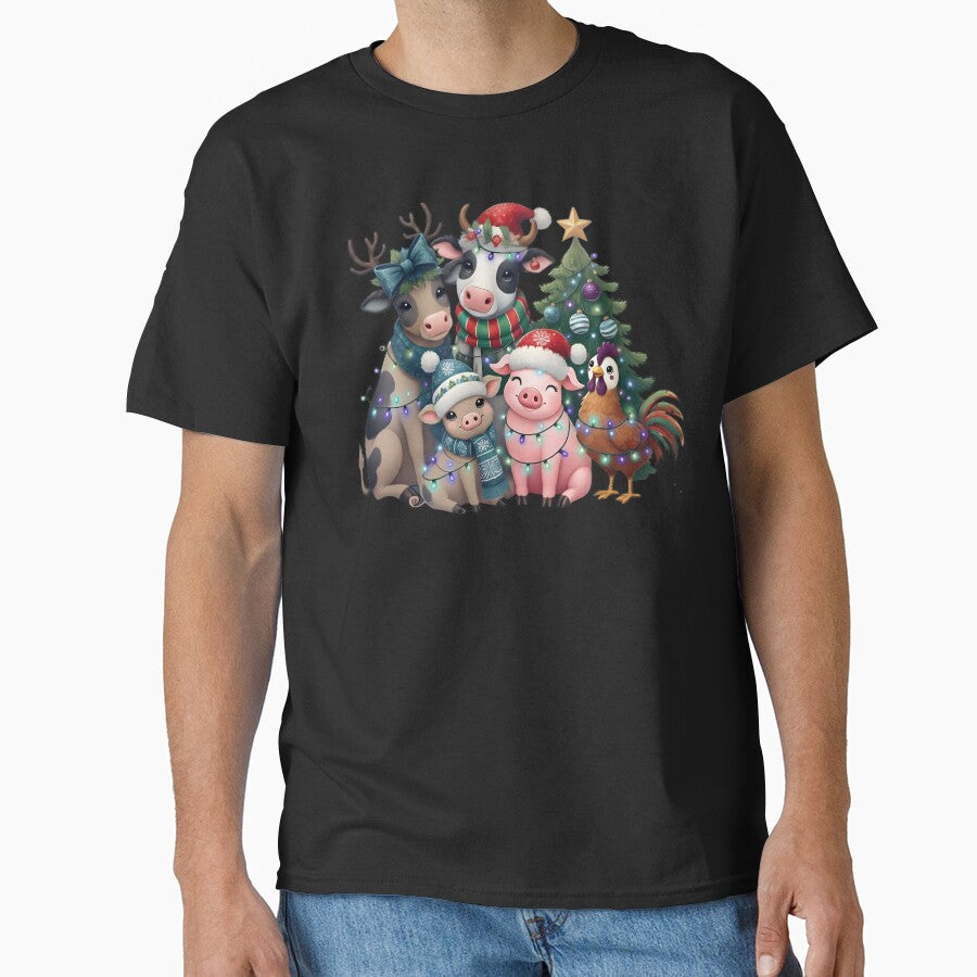 Christmas Farm, Western Christmas, Cow, Pig, Chritsmas, Merry Chritmas, Merry Xmas, Trending by DesignDenDo ⭐⭐⭐⭐⭐