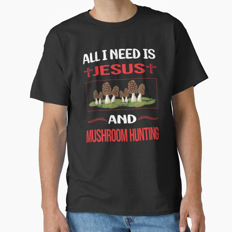 Funny Jesus Mushroom Hunting Mushrooms Mushrooming Mycology Mycologist Foraging Forager by SunnyShop123
