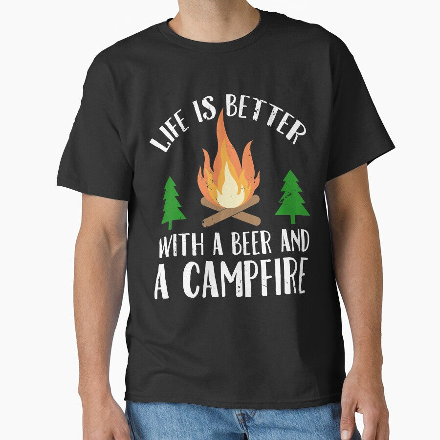 Camping Lover Gift Life is Better With Beer And A Campfire by hyonguerecax8