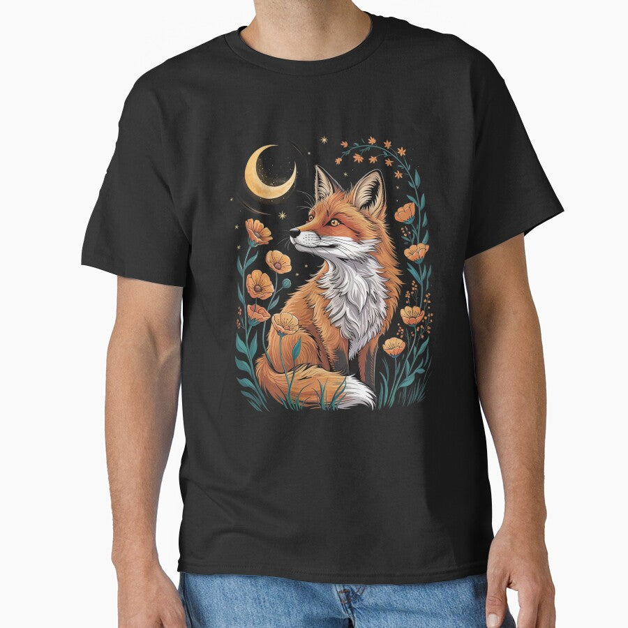 Fox Cottagecore Aesthetic Florals Fairycore Girls Women by RoyTill0Art