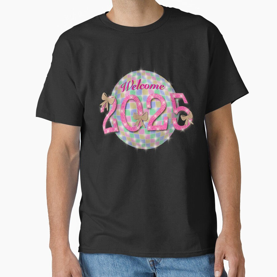 Happy New Year 2025, Welcome 2025 with Disco Ball Retro Design by KrissaEsme