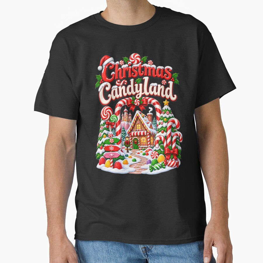 Christmas Candyland Candy Cane Village by SquatchPrintsCo
