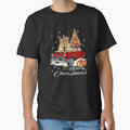 Funny Golden Retriever Christmas Tree Red Truck by lishakaren