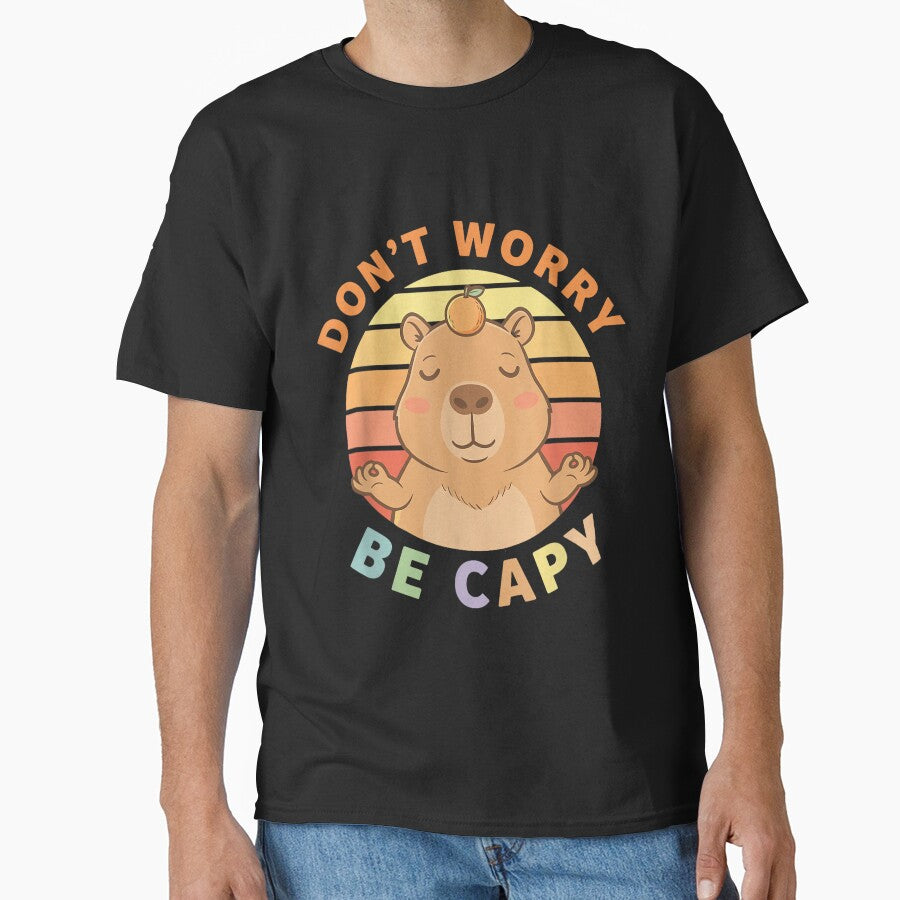 Capybara Dont Worry Be Capy Art for Men Women Kids , Capybara Gift Lover by DZIRI NAJAT