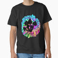Tie Dye Mushroom Silhouette Hippie Aesthetic Mycology by funnytshirtemp