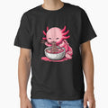 Anime Kawaii Axolotl Eating Ramen Noodles Kids Teen Girl Boy by FunnyHumorTees