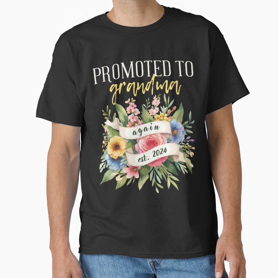Promoted To Grandma Again 2024 Mothers Day by WildPalette-Art