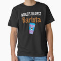 World's Okayest Barista Monogram M by ZiesMerch