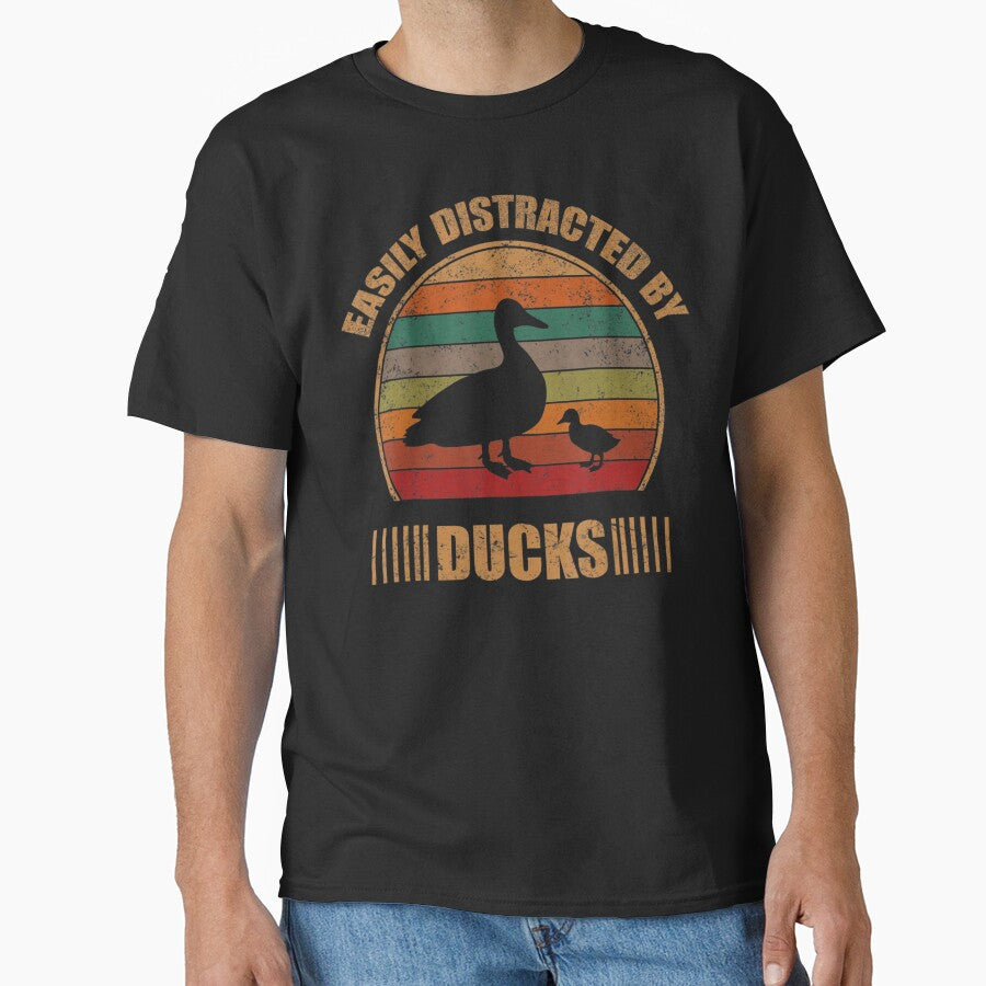 Retro Farmer Duck Lover Easily Distracted by Kogle Ersa