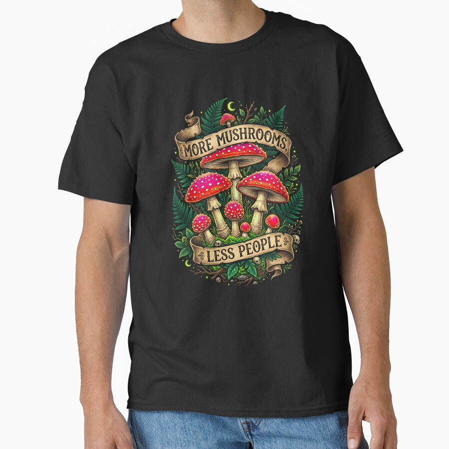 Sarcastic Goblincore Mushroom | More Mushrooms Less People Foraging by PiotrT