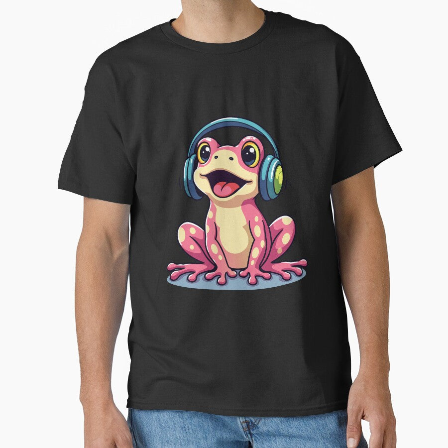 Kawaii Frog with Headphones – Cute Music Lover Amphibian Design by DesignDoodleArt