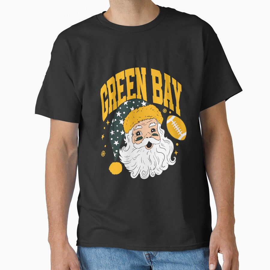 Green Bay Santa Football Christmas Fan Graphic by AndrewRay86711