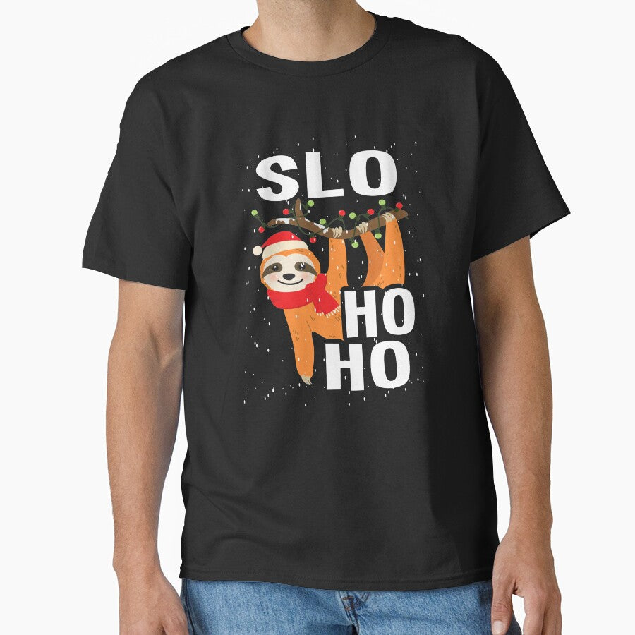 Sloth Slo Ho Ho Ho Christmas, Funny Animal Cute Party by Merchking1