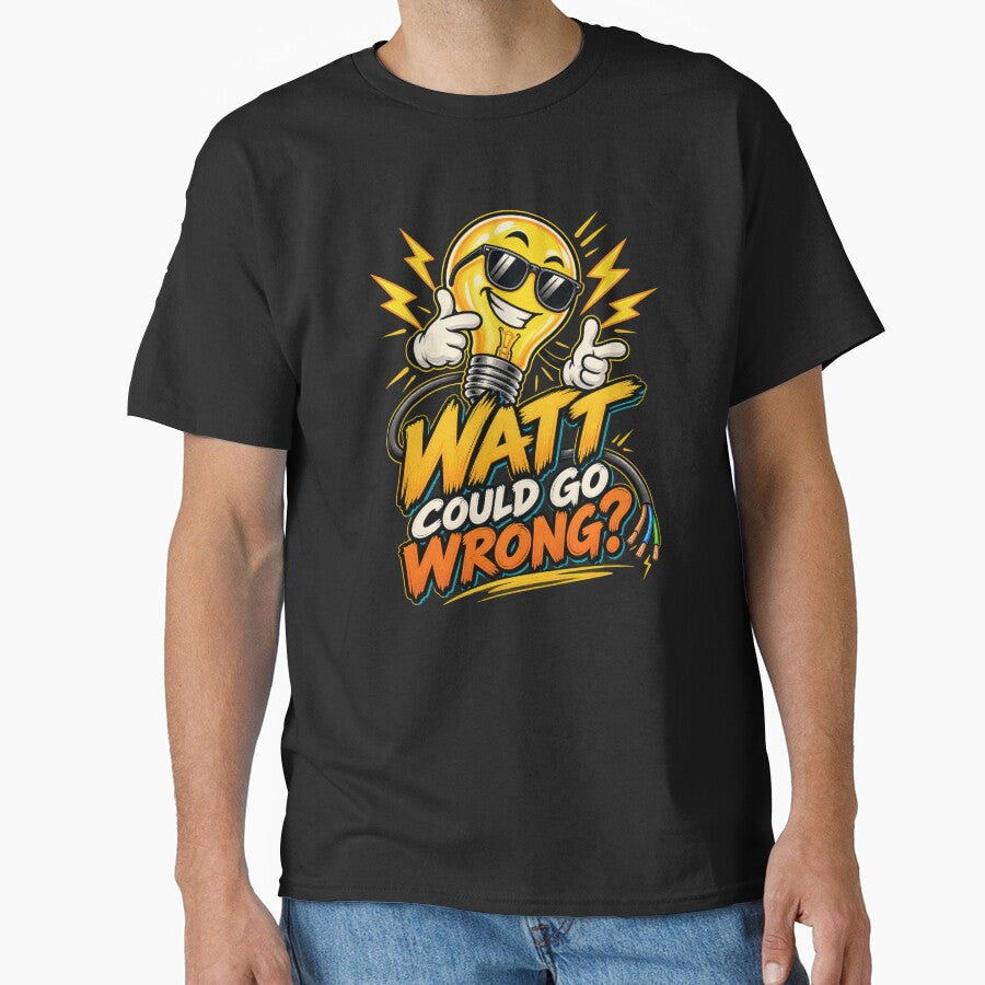 Watt Could Go Wrong Funny Electrician Humor by ABprintstudio