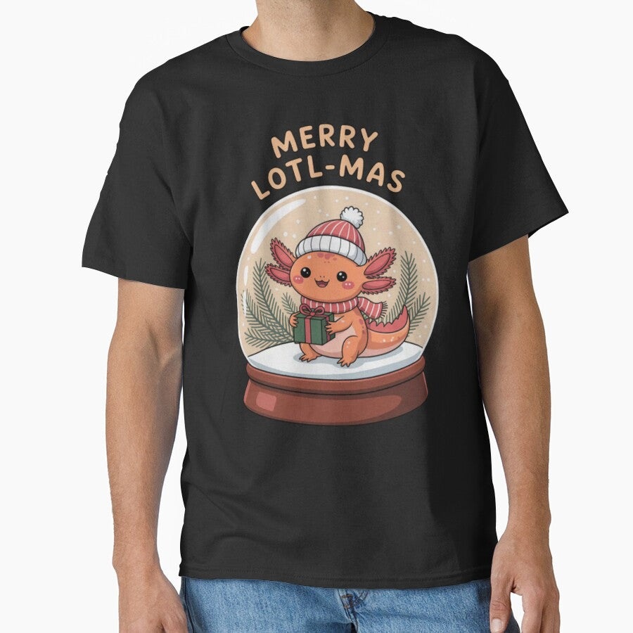 Christmas Axolotl Snow Globe Holiday by Vastingan