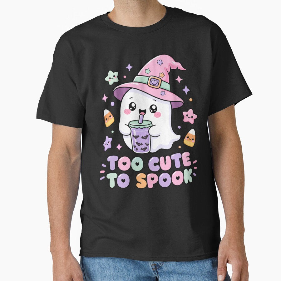 Too Cute To Spook Halloween  Pastel Goth Ghost by Design Vibras
