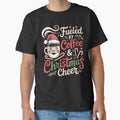 Fueled by Coffee and Christmas Cheer Funny Holiday Coffee Mug & Santa Design by DailyInkWear