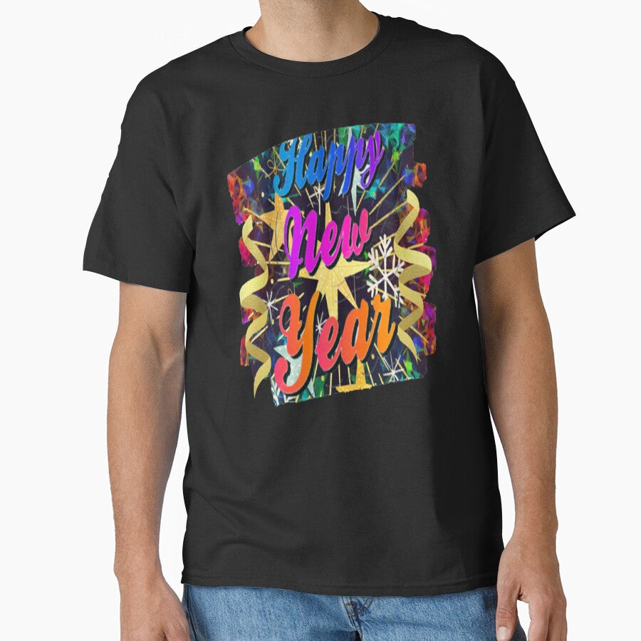 Psychedelic Abstract New Year Lettering Design, Howdy New Year, New Years Celebration, New Years Eve Countdown by Adri Barnard