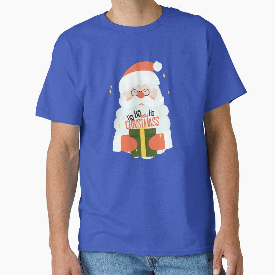 Santa Claus with a gift in a box by Polikarp Okunyuk