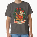 Love Joy Peace Sloth Christmas Wreath by plushism