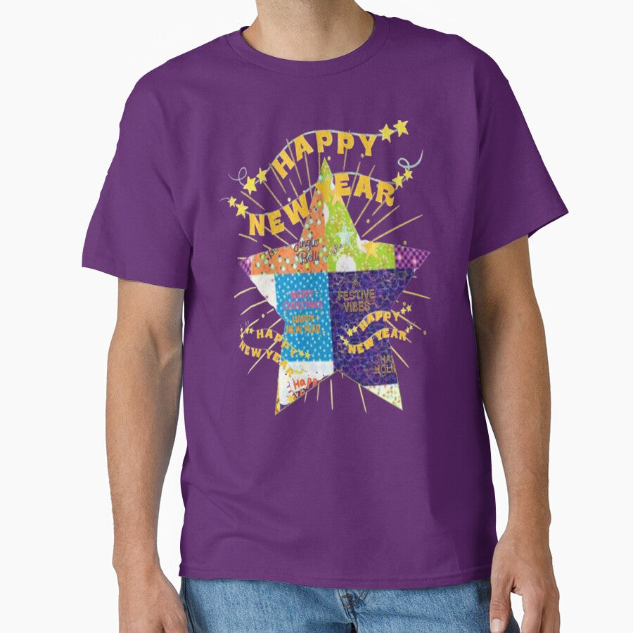Patchwork New Year Lettering Design, Howdy New Year, New Years Celebration, New Years Eve Countdown by Adri Barnard