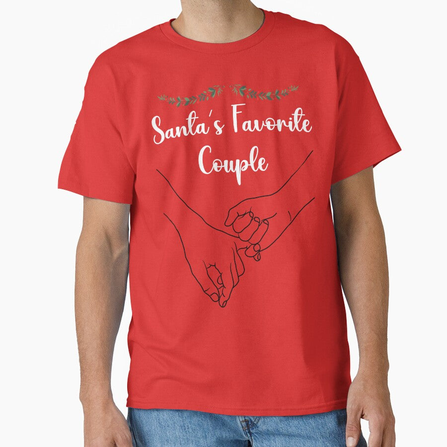 Santa's Favorite Couple Minimalist Quote Xmas by Pati-Design