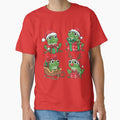 Festive Santa Frogs Christmas Squad – Cute Holiday  Design by Designorado