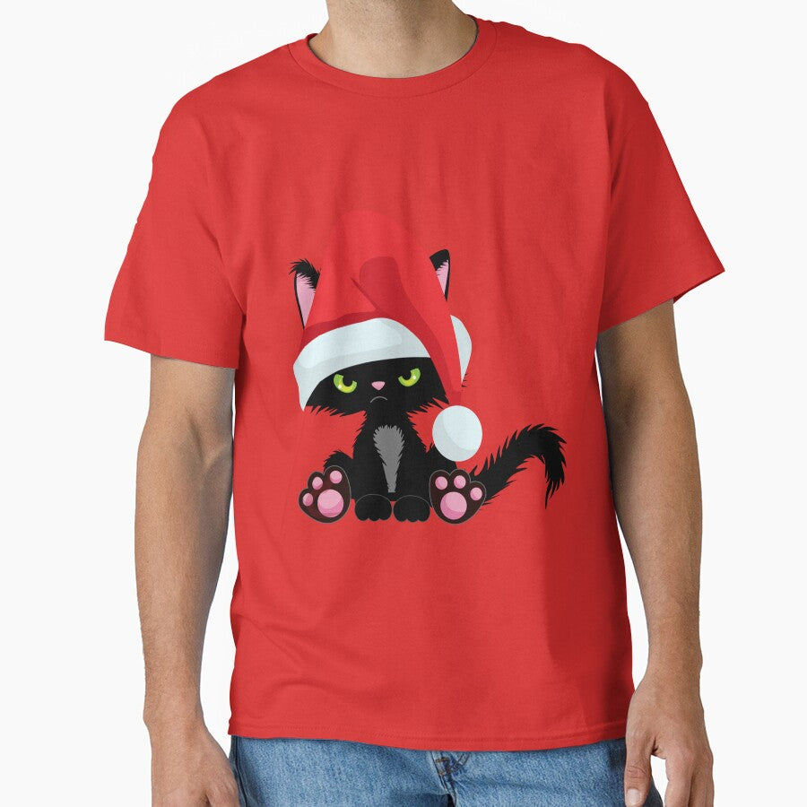 Christmas Hat Angry Cat Gift for Cat Lover by LionessLove