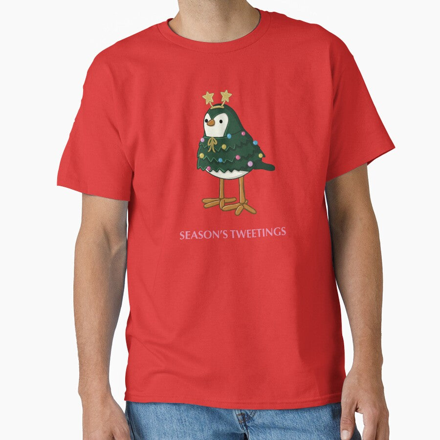 Christmas Featherly Friend Bird by art by mckenzie