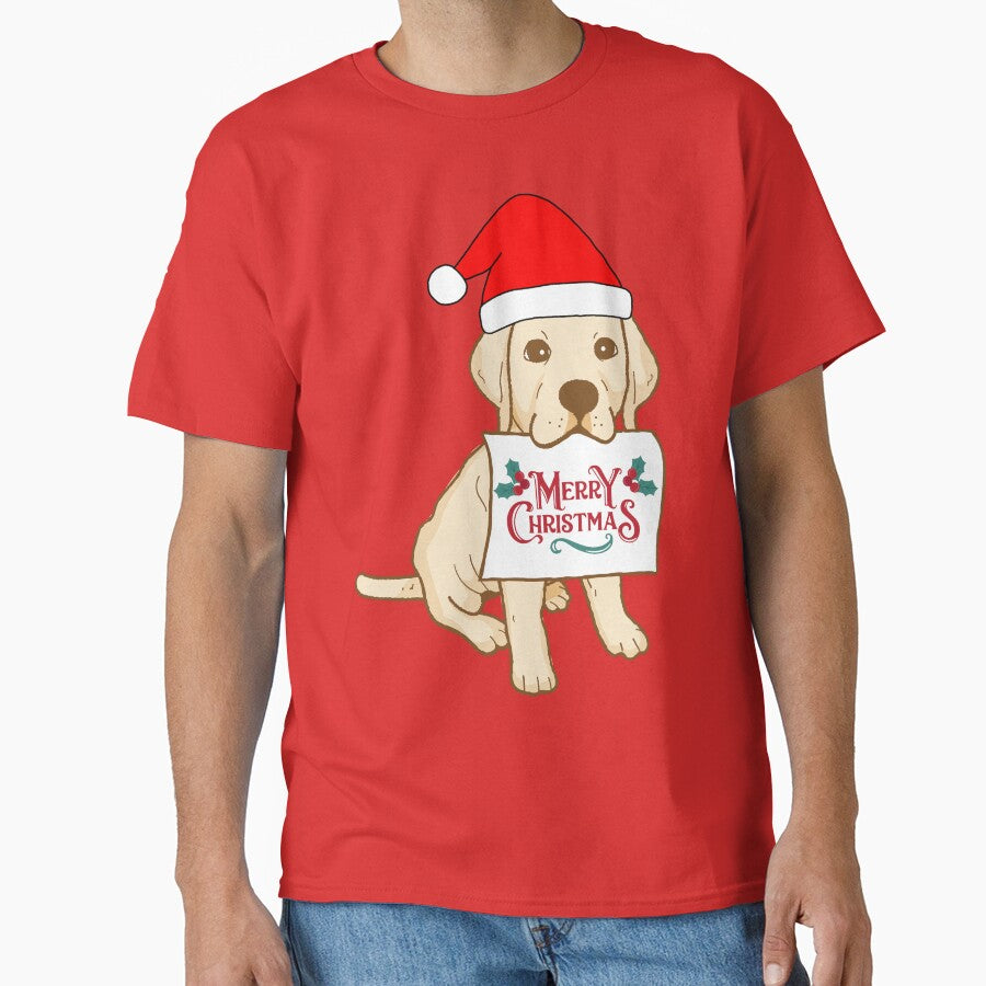 Cute Labrador Puppy With Santa Claus' Hat 3 - Merry Christmas, Perfect For Animal Lovers by Olivvier