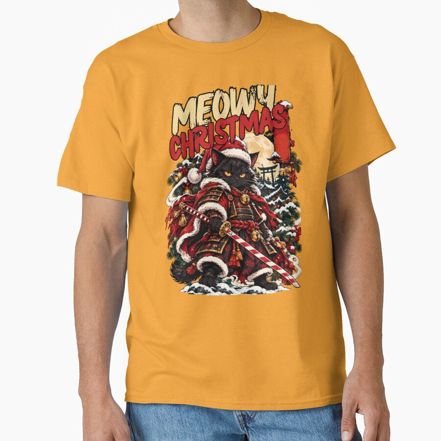 Meowy Christmas Samurai Cat Anime by WelLarsDigitals