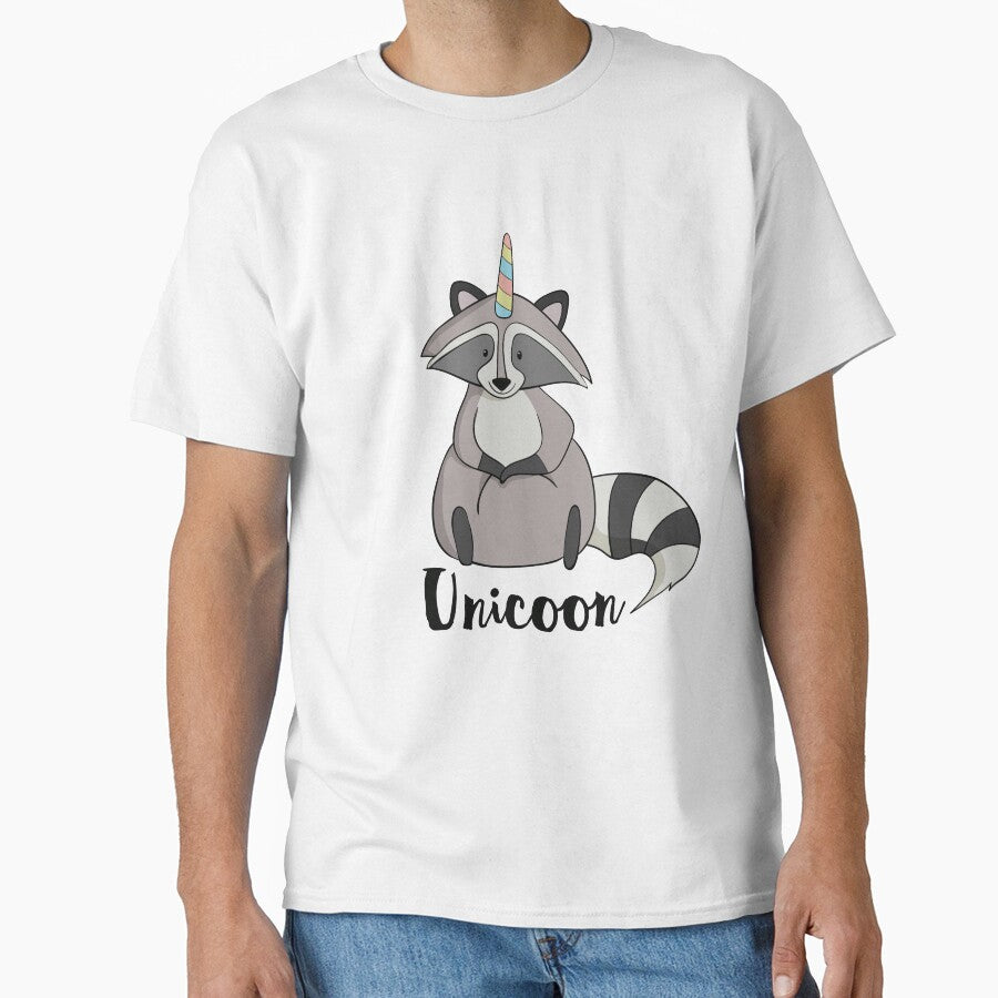 Unicoon Funny Raccoon With Unicorn Horn Gift by DreamyPanda