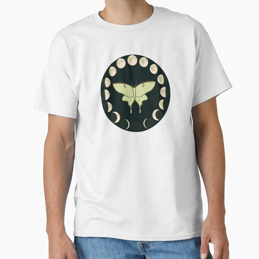 Luna Moth Moon Phases Dark by pinkgooseanaiah