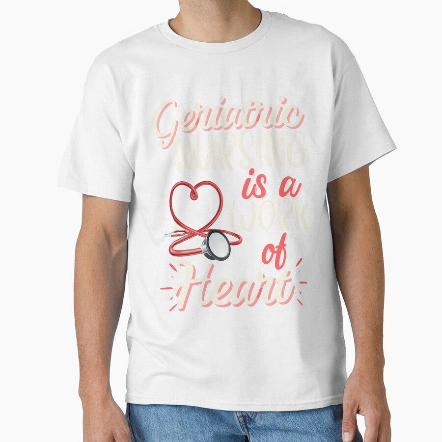 Geriatric Nursing is a Work of Heart Tee Sticker Mug for Geriatric Nurses by WOW TeesAndThings