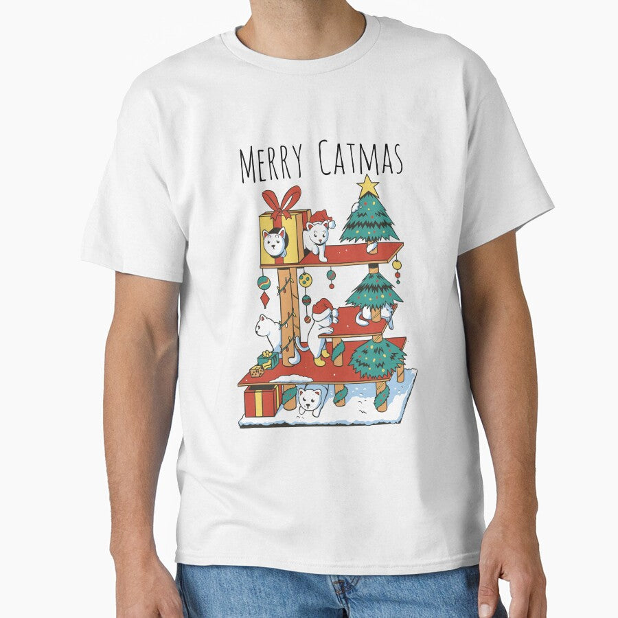Merry Catmas Cute Cat Tree Christmas by BeansHotTees