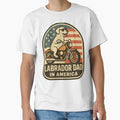 Patriotic Labrador Biker Dad Shirt – American Flag Lab Dad USA Motorcycle Gift by PawPrintCustom