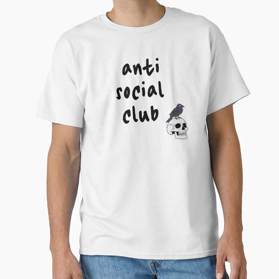 Anti Social Club Skull & Raven by petalandarmour