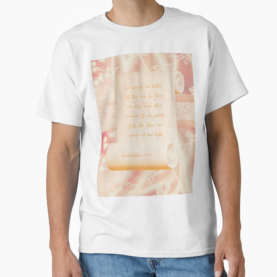 Elegant Champagne peach beige Floral Lace Ecclesiastes 4:9-10 | Two Are Better Than One by Rainbow Paws Garden