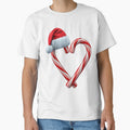 Candy Cane Heart with Santa Hat – Hyperrealistic Christmas 3D Illustration on White Background by PixelVibe782