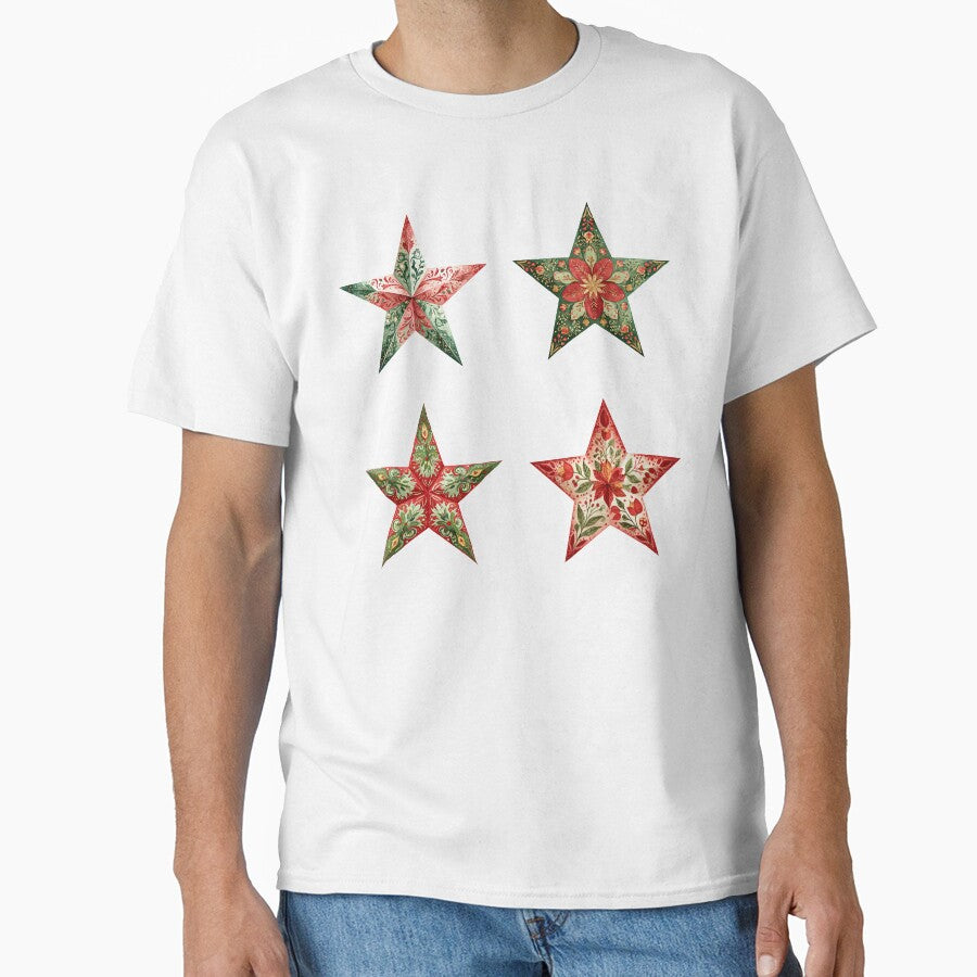 Red and green Christmas stars pack by MendaciousMina