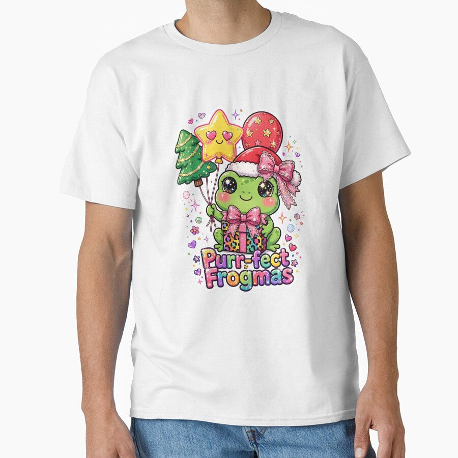 Lisa Frank Christmas Frog Purr-fect Frogmas Neon 90s Retro Balloons Gift by HealingEraInk