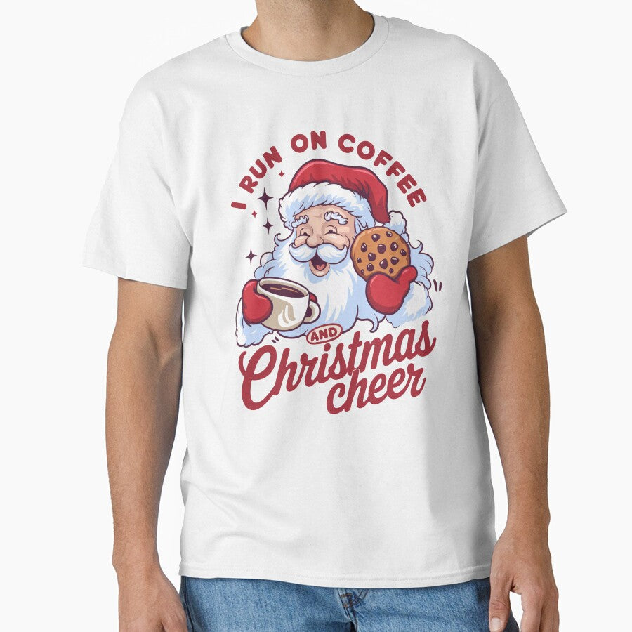 I Run on Coffee and Christmas Cheer - Santa Design by Charlietule