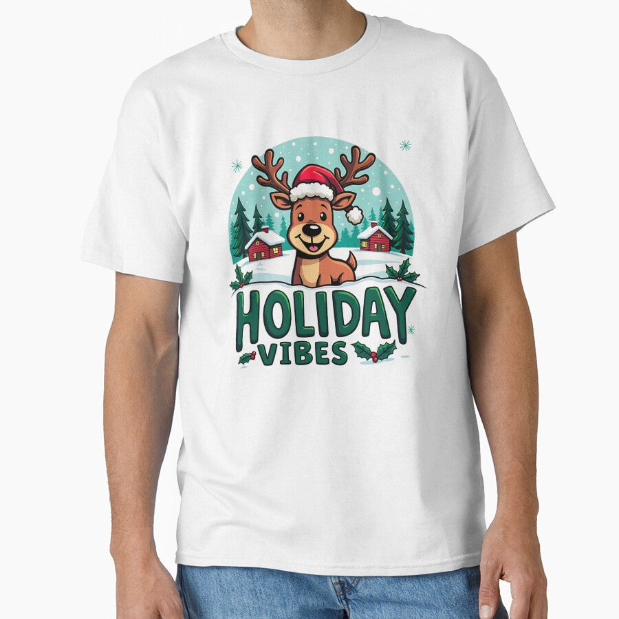 Festive Snowy Reindeer Holiday Vibes by Taans-Creation