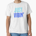 Just Vibin’, Blue Typography by Memes N Lore