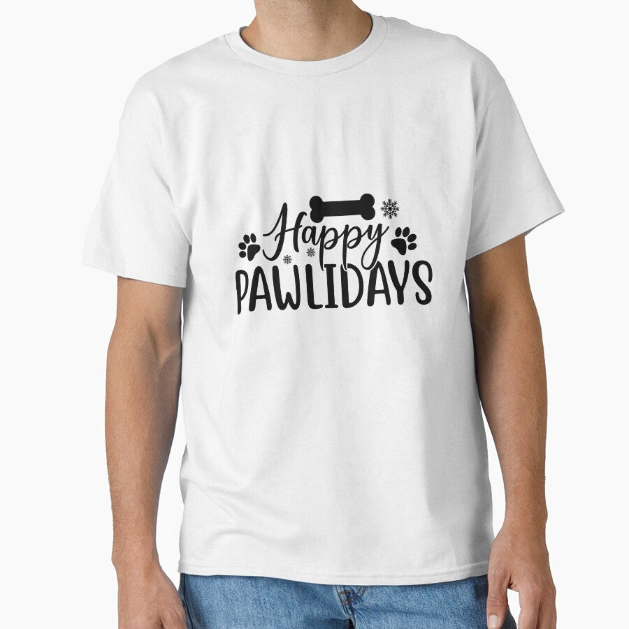 Christmas Dog Happy Pawlidays Funny Holiday Vibes Design by FuzionRaptor