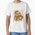 Cute Christmas Frog with Hot Cocoa – Kawaii Holiday Winter Illustration by konthai.familyart